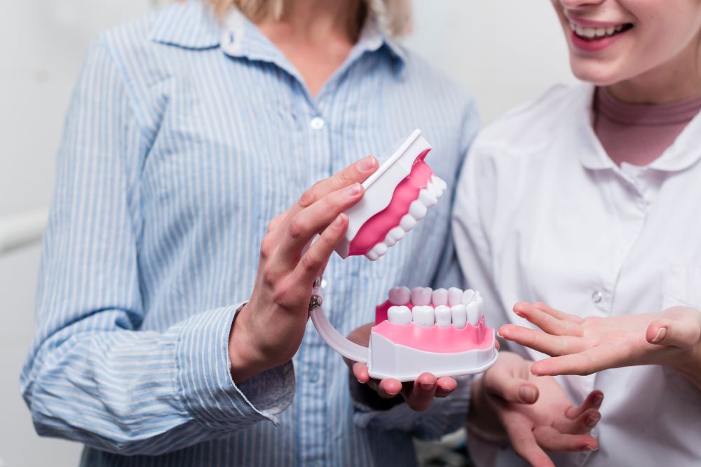 full dentures replacing missing teeth